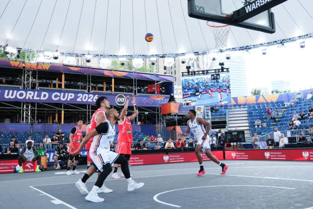 Basketball, FIBA 3x3 WM in Warschau, Männer, Deutschland - China June 3, 2026, Warsaw, Masovian Voivodeship, Poland: China s DIANLIANG ZHANG (6) takes a free throw during a FIBA 3x3 Basketball World Cup men s Pool C game between Germany and China in Warsaw, Poland. Basketball 2026: FIBA 3x3 World Cup Men s Pool C: Germany 22:12 China  - ZUMAk204 20260603_zip_k204_004 Copyright: xRomanxKozielx
