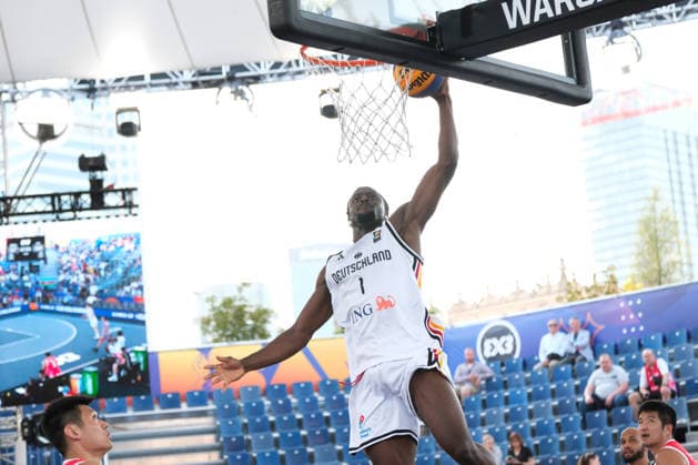 Basketball, FIBA 3x3 WM in Warschau, Männer, Deutschland - China June 3, 2026, Warsaw, Masovian Voivodeship, Poland: Germany s DENZEL AGYEMAN (1) in action during a FIBA 3x3 Basketball World Cup men s Pool C game between Germany and China in Warsaw, Poland. Warsaw Poland - ZUMAk204 20260603_zip_k204_006 Copyright: xRomanxKozielx