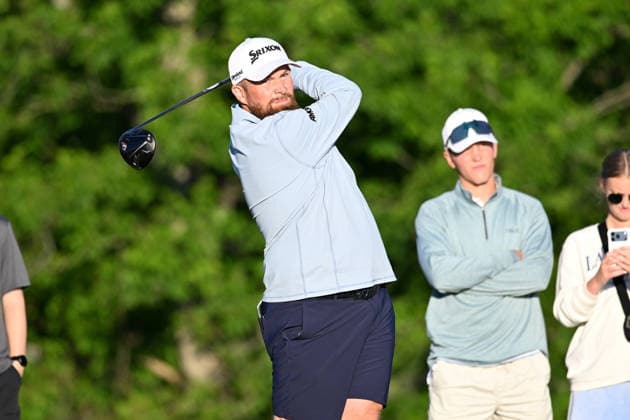 Golf, The Memorial Tournament in Dublin, Ohio, Training June 3, 2026: Shane Lowry (IRE) drives off the 1st tee in the Workday Golden Bear Pro Am in Dublin, Ohio. Cal Media PGA, Golf Herren 2026: The Memorial Tournament Practice Rounds JUN 3  - ZUMAc04_ 20260603_zma_c04_045 Copyright: xBrentxClarkx