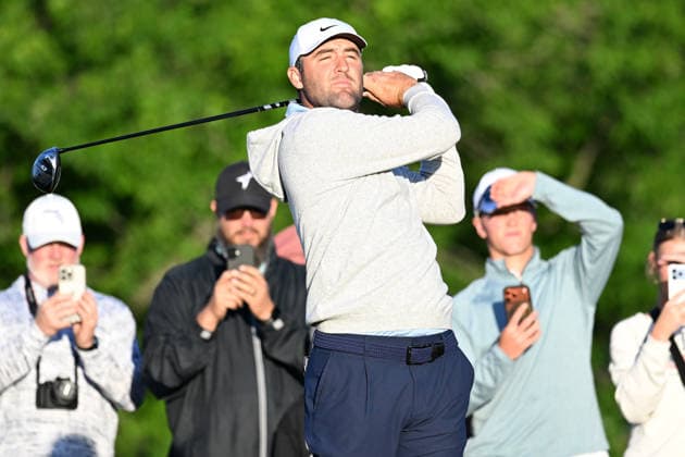 Golf, The Memorial Tournament in Dublin, Ohio, Training PGA, Golf Herren 2026: The Memorial Tournament Practice Rounds JUN 3 June 3, 2026: Scottie Scheffler (USA) drives off the 1st tee in the Workday Golden Bear Pro Am in Dublin, Ohio. Brent Clark Cal Media (Credit Image: Â Brent Clark Cal Sport Media) Dublin Oh USA EDITORIAL USE ONLY Copyright: xx ZUMA-20260603_zma_c04_046.jpg BrentxClarkx csmphotothree492835