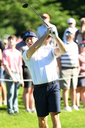 Golf, The Memorial Tournament in Dublin, Ohio, Training June 3, 2026: Football great Anthony Gonzales drives off the 9th tee in the Workday Golden Bear Pro Am in Dublin, Ohio. Cal Media PGA, Golf Herren 2026: The Memorial Tournament Practice Rounds JUN 3  - ZUMAc04_ 20260603_zma_c04_048 Copyright: xBrentxClarkx