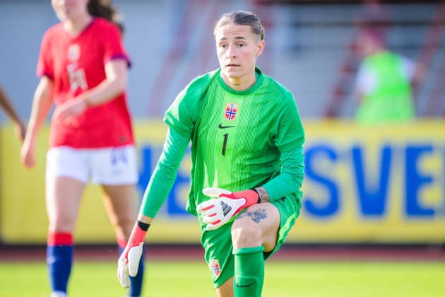 260603 Goalkeeper Thiril Erichsen of Norway looks dejected during the U23 womenÂs international friendly football match between Sweden and Norway on June 3, 2026 in Kalmar Photo Suvad Mrkonjic BILDBYRAN COP 170 SM0467 fotboll football soccer fotball u23 under 23 sverige sweden norge norway dam bbeng depp norge norway sverige sweden  Copyright: SUVADxMRKONJIC BB260603SM112