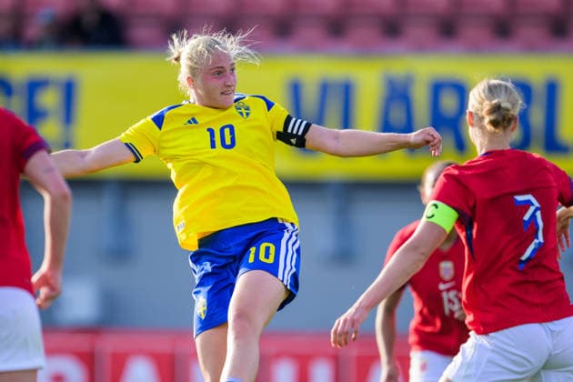 260603 Wilma Leidhammar of Sweden during the U23 womenÂs international friendly football match between Sweden and Norway on June 3, 2026 in Kalmar Photo Suvad Mrkonjic BILDBYRAN COP 170 SM0467 fotboll football soccer fotball u23 under 23 sverige sweden norge norway dam bbeng norge norway sverige sweden  Copyright: SUVADxMRKONJIC BB260603SM114