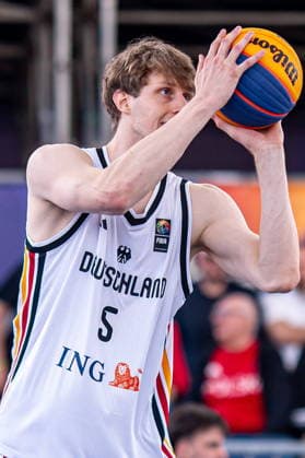 Basketball, FIBA 3x3 WM in Warschau, Männer, Deutschland - China #2 Warszawa 03.06.2026. 3x3 Basketball World Cup Day 3 in Warsaw, Poland. Germany - China match --- Mistrzostwa Swiata w koszykowce 3x3 Dzien 3 w Warszawie. Mecz Niemcy - Chiny Persons Shown : Niklas Kropp Fot. Kai Taller Arena Akcji NEWSPIX.PL --- newspix.pl 