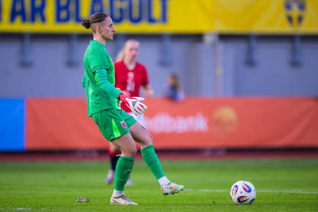 260603 Goalkeeper Thiril Erichsen of Norway during the U23 womenÂs international friendly football match between Sweden and Norway on June 3, 2026 in Kalmar Photo Suvad Mrkonjic BILDBYRAN COP 170 SM0467 fotboll football soccer fotball u23 under 23 sverige sweden norge norway dam bbeng norge norway sverige sweden  Copyright: SUVADxMRKONJIC BB260603SM127