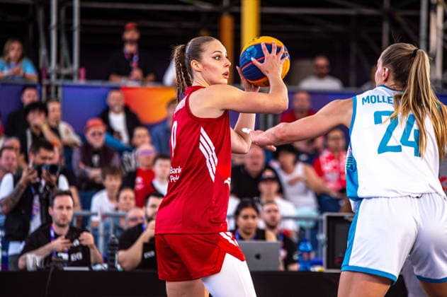 Basketball, FIBA 3x3 WM in Warschau, Frauen, Polen - Aserbaidschan #2 Warszawa 03.06.2026. 3x3 Basketball World Cup Day 3 in Warsaw, Poland. Poland - Azerbaijan match --- Mistrzostwa Swiata w koszykowce 3x3 Dzien 3 w Warszawie. Mecz Polska - Azerbejdzan Persons Shown : Aleksandra Ziemborska Fot. Kai Taller Arena Akcji NEWSPIX.PL --- newspix.pl 