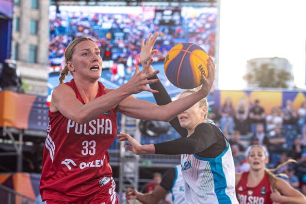 Basketball, FIBA 3x3 WM in Warschau, Frauen, Polen - Aserbaidschan #2 Warszawa 03.06.2026. 3x3 Basketball World Cup Day 3 in Warsaw, Poland. Poland - Azerbaijan match --- Mistrzostwa Swiata w koszykowce 3x3 Dzien 3 w Warszawie. Mecz Polska - Azerbejdzan Persons Shown : Weronika Telenga Fot. Kai Taller Arena Akcji NEWSPIX.PL --- newspix.pl 