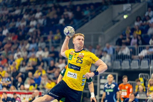 03 06 2026, xdaymx, Handball Daikin HBL, Rhein Neckar Loewen TSV Hannover Burgdorf Haukur Thrastarson Rhein Neckar Löwen DFL DFB REGULATIONS PROHIBIT ANY USE OF PHOTOGRAPHS as IMAGE SEQUENCES and or QUASI VIDEO Mannheim