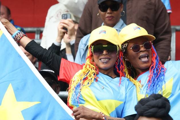 Fußball, Testspiel, DR Kongo - Dänemark Congolese supporters pictured before a friendly soccer game between the national teams of DR Congo and Denmark, Wednesday 03 June 2026 in Liege, in preparation of the upcoming the 2026 World Cup. BRUNOxFAHY  x175850692x