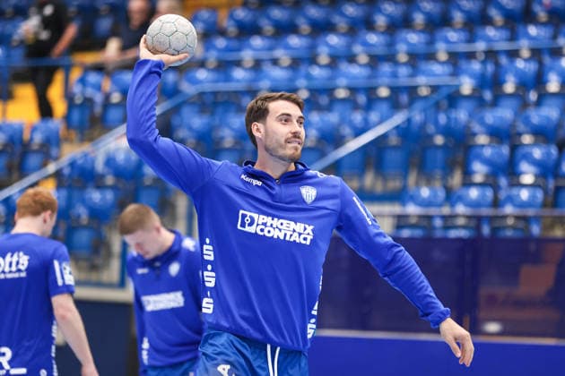 2026 06 03, xkwix, Handball, HBL, TBV Lemgo Lippe SC DHfK Leipzig, PHOENIX CONTACT arena, 33 Matchday, Season 2025 2026 Hendrik Wagner TBV Lemgo Lippe 28 warming up while throwing Photo xKamilxWilkowskixPressefotoKochx Nordrhein Westfalen Germany