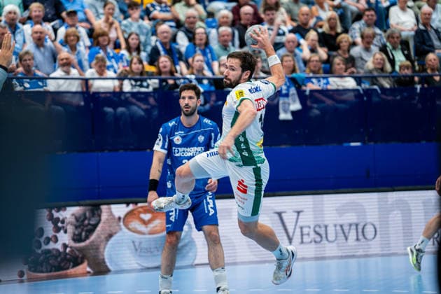 TBV Lemgo Lippe GER vs SC DHfK Leipzig GER , Handball, Daikin Handball Bundesliga, 33 Matchday, 3 6 2026, Season 2025 2026, Lemgo Lukas Binder SC DHfK Leipzig, 11 in goal Lemgo Phoenix Contact Arena Germany