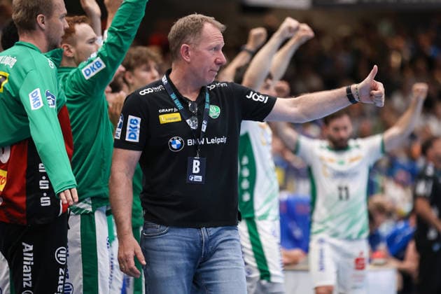 2026 06 03, xkwix, Handball, HBL, TBV Lemgo Lippe SC DHfK Leipzig, PHOENIX CONTACT arena, 33 Matchday, Season 2025 2026 Frank Carstens SC DHfK Leipzig Coach shows thumbs up Photo xKamilxWilkowskixPressefotoKochx North Rhine-Westphalia Germany