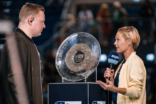 Germany HBL DAIKIN Handball Bundesliga 2025 2026, 33 Matchday SC Magdeburg vs VfL Gummersbach GETEC Arena Magdeburg Cup, Trophy, German Championship Copyright: xTomxLauruschkatx
