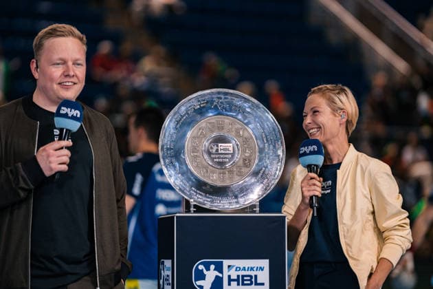Germany HBL DAIKIN Handball Bundesliga 2025 2026, 33 Matchday SC Magdeburg vs VfL Gummersbach GETEC Arena Magdeburg Cup, Trophy, German Championship Copyright: xTomxLauruschkatx