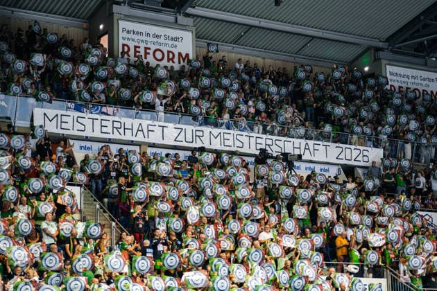 Germany HBL DAIKIN Handball Bundesliga 2025 2026, Matchday 33 SC Magdeburg vs VfL Gummersbach GETEC Arena Magdeburg Fans, spectators, mood, atmosphere, choreography Copyright: xTomxLauruschkatx