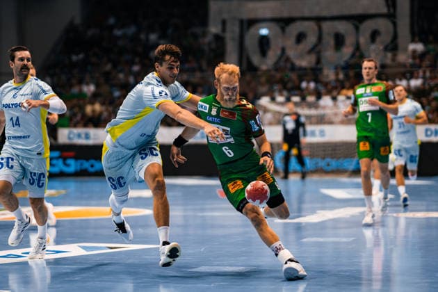 Germany HBL DAIKIN Handball Bundesliga 2025 2026, Matchday 33 SC Magdeburg vs VfL Gummersbach GETEC Arena Magdeburg Matthias Musche SC Magdeburg, 6 on the ball Copyright: xTomxLauruschkatx