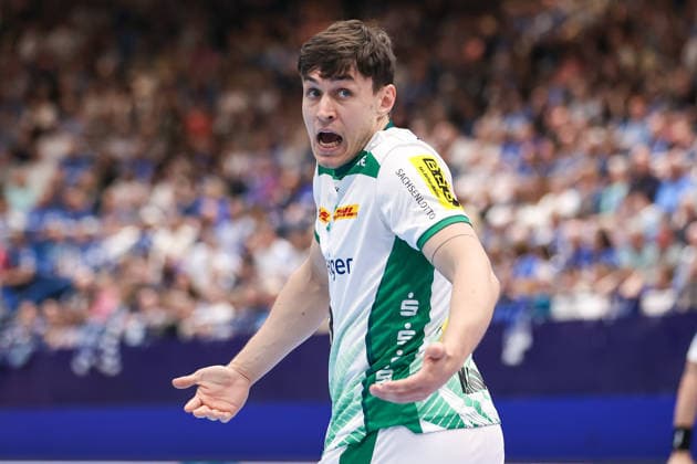 2026 06 03, xkwix, Handball, HBL, TBV Lemgo Lippe SC DHfK Leipzig, PHOENIX CONTACT arena, 33 Matchday, Season 2025 2026 MatÄj Klima SC DHfK Leipzig 13 looks puzzled gesticulating Photo xKamilxWilkowskixPressefotoKochx Nordrhein Westfalen Germany