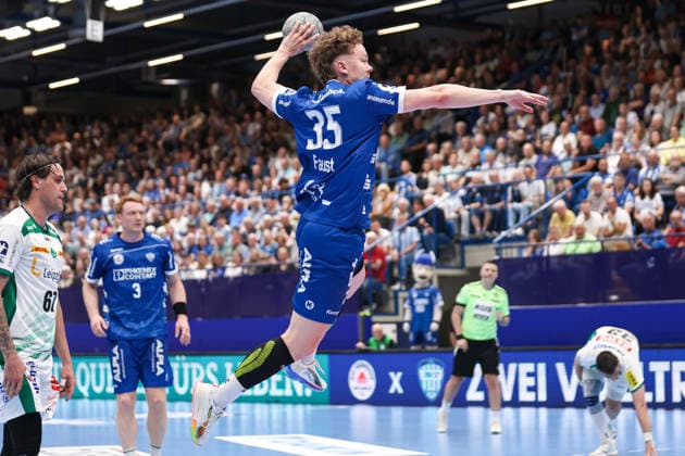 2026 06 03, xkwix, Handball, HBL, TBV Lemgo Lippe SC DHfK Leipzig, PHOENIX CONTACT arena, 33 Matchday, Season 2025 2026 Jarnes Faust TBV Lemgo Lippe 35 at goal throw Photo xKamilxWilkowskixPressefotoKochx Nordrhein Westfalen Germany