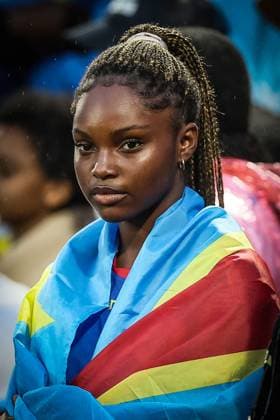 Fußball, Testspiel, DR Kongo - Dänemark #2 Congolese supporter pictured during a friendly soccer game between the national teams of DR Congo and Denmark, Wednesday 03 June 2026 in Liege, in preparation of the upcoming the 2026 World Cup. BRUNOxFAHY  x175854241x