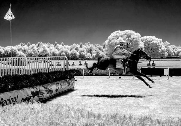 June 21, 2014, Saratoga Springs, Ny, USA: Coutach (2), ridden by Jake Coen, clears a fence early in the Beverly Steinman Hurdle to open the Belmont Stakes Racing Festival at Saratoga Racecourse in Saratoga Springs, New York on June 3, 2026. Eclipse Sportswire CSM Horse Racing 2026: Beverly Steinman Steeplechase Saratoga JUN 3  - ZUMAcs17 20140621_faf_cs17_001 Copyright: xScottxSeriox
