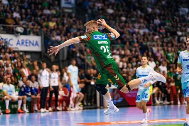 Germany HBL DAIKIN Handball Bundesliga 2025 2026, 33 Matchday SC Magdeburg vs VfL Gummersbach GETEC Arena Magdeburg Sebastian Barthold SC Magdeburg, 25 on the ball Copyright: xTomxLauruschkatx