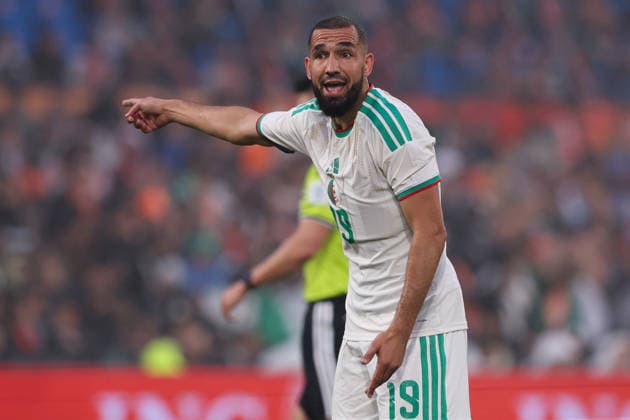 Fußball, Testspiel, Niederlande - Algerien #2 2026-06-03 Netherlands v Algeria - Friendly international football match ROTTERDAM, NETHERLANDS - JUNE 3: Nabil Bentaleb of Algeria gestures during the Friendly international football match match between Netherlands and Algeria at Stadion Feijenoord on June 3, 2026 in Rotterdam, Netherlands. Rotterdam Stadion Feijenoord Netherlands Content not available for redistribution in The Netherlands directly or indirectly through any third parties. Copyright: xHansxvanxderxValkx