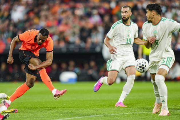 Fußball, Testspiel, Niederlande - Algerien #2 ROTTERDAM , 03-06-2026 , Stadium Feijenoord de Kuip , season 2025 2026 , FIFA International football , friendly match between The Netherlands and Algeria , picture shows Netherlands player Ryan Gravenberch Netherlands - Algeria (friendly)  x204134019x Copyright: