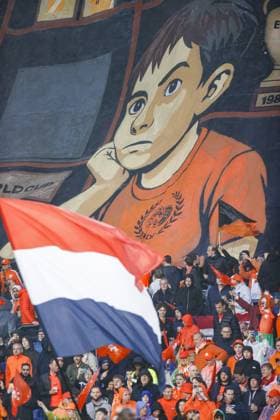 Fußball, Testspiel, Niederlande - Algerien #2 ROTTERDAM , 03-06-2026 , Stadium Feijenoord de Kuip , season 2025 2026 , FIFA International football , friendly match between The Netherlands and Algeria , picture shows banner from the fans Netherlands - Algeria (friendly)  x204134057x Copyright: