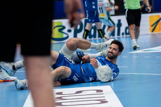 TBV Lemgo Lippe GER vs SC DHfK Leipzig GER , Handball, Daikin Handball Bundesliga, 33 Matchday, 3 6 2026, Season 2025 2026, Lemgo Tim Suton TBV Lemgo Lippe, 23 is happy about a free throw Lemgo Phoenix Contact Arena Germany