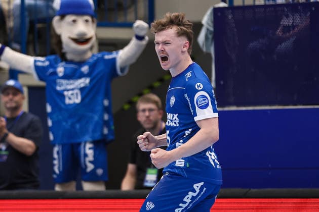 2026 06 03, xkwix, Handball, HBL, TBV Lemgo Lippe SC DHfK Leipzig, PHOENIX CONTACT arena, 33 Matchday, Season 2025 2026 Cheering after goal by Jarnes Faust TBV Lemgo Lippe 35 Photo xKamilxWilkowskixPressefotoKochx Nordrhein Westfalen Germany