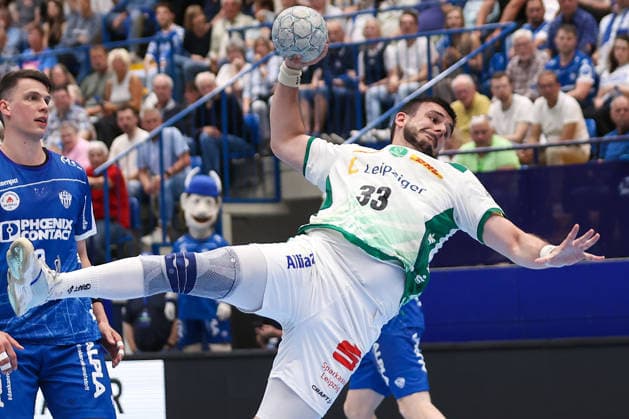 2026 06 03, xkwix, Handball, HBL, TBV Lemgo Lippe SC DHfK Leipzig, PHOENIX CONTACT arena, 33 Matchday, Season 2025 2026 Luka Rogan SC DHfK Leipzig 33 at goal throw Photo xKamilxWilkowskixPressefotoKochx North Rhine-Westphalia Germany