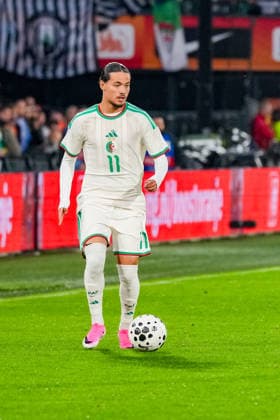 Fußball, Testspiel, Niederlande - Algerien #3 Friendly: Netherlands v Algeria Rotterdam - Anis Hadj Moussa of Algeria during the International Friendly, Länderspiel, Nationalmannschaft between Netherlands v Algeria at De Kuip on 3 June 2026 in Rotterdam, Netherlands. Copyright: xTomxBodex