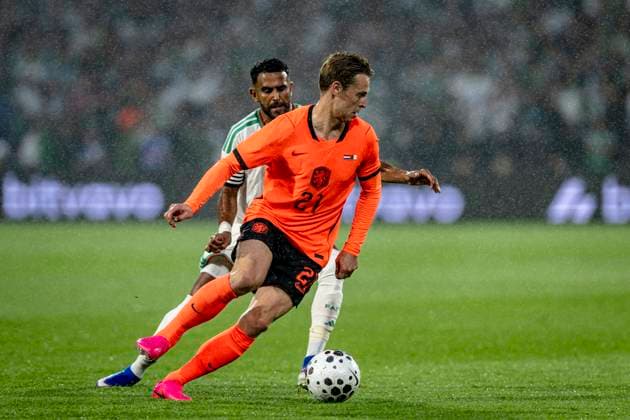 ROTTERDAM Frenkie de Jong of the Netherlands during the 2026 World Cup friendly match between the Netherlands and Algeria at Stadium De Kuip on June 3, 2026 in Rotterdam, the Netherlands Photo by Stefan Koops EYE4IMAGES DeFodi Images
