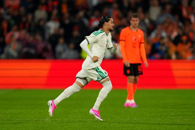 Fußball, Testspiel, Niederlande - Algerien #3 International Friendly, Länderspiel, Nationalmannschaft The Netherlands v Algeria Rotterdam - Anis Hadj Moussa of Algeria during an International Friendly match between The Netherlands and Algeria at De Kuip on 3 June 2026 in Rotterdam, The Netherlands. (VK Sportphoto Danny de Groot) Copyright: xDannyxdexGrootx