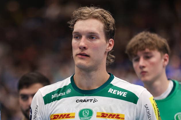 2026 06 03, xkwix, Handball, HBL, TBV Lemgo Lippe SC DHfK Leipzig, PHOENIX CONTACT arena, 33 Matchday, Season 2025 2026 Blaer Hinriksson SC DHfK Leipzig 44 looks disappointed after the final whistle Photo xKamilxWilkowskixPressefotoKochx Nordrhein Westfalen Germany