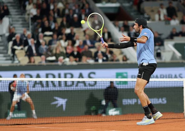 June 3, 2026, Paris, Ile De France, France: MATTEO BERRETTINI of Italy during the match against M. Arnaldi in the quarterfinals of tennis tournament Roland Garros, Paris, France. Tennis, Roland Garros 2026 - Matteo Berrettini (ITA)  - ZUMAc278 20260603_zsp_c278_076 Copyright: xMarcinxCholewinskix