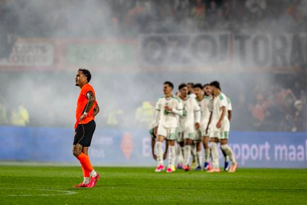 ROTTERDAM Justin Kluivert or the Netherlands is disappointed after Algeria s 0 1 goal during the 2026 World Cup friendly match between the Netherlands and Algeria at Stadium De Kuip on June 3, 2026, in Rotterdam, the Netherlands Photo by Stefan Koops EYE4IMAGES DeFodi Images