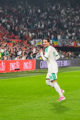 Fußball, Testspiel, Niederlande - Algerien #5 Friendly: Netherlands v Algeria Rotterdam - Anis Hadj Moussa of Algeria during the International Friendly, Länderspiel, Nationalmannschaft between Netherlands v Algeria at De Kuip on 3 June 2026 in Rotterdam, Netherlands. Copyright: xTomxBodex