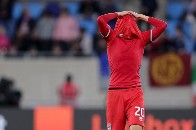 Hamza Kadamani Luxembourg 20 is disappointed, frustrated, disappointment, frustration, emotions after the match football, season 2025 2026, friendly match, international match 03 06 2026 national team Luxembourg Italy LUX vs ITA Stade de Luxembourg, Luxembourg