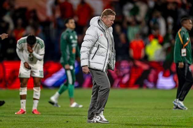 ROTTERDAM Netherlands national team coach Ronald Koeman is disappointed after the final whistle during the 2026 World Cup friendly match between the Netherlands and Algeria at Stadium De Kuip on June 3, 2026, in Rotterdam, the Netherlands Photo by Stefan Koops EYE4IMAGES DeFodi Images