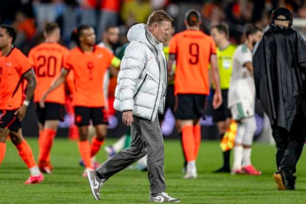 ROTTERDAM Netherlands national team coach Ronald Koeman is disappointed after the final whistle during the 2026 World Cup friendly match between the Netherlands and Algeria at Stadium De Kuip on June 3, 2026, in Rotterdam, the Netherlands Photo by Stefan Koops EYE4IMAGES DeFodi Images