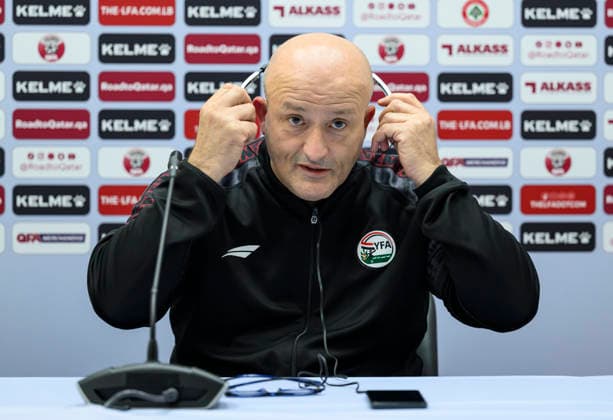 Yemen team press conference, PK, Pressekonferenz and Training Yemen national team, Nationalteam head coach Noureddine Ould Ali is attending a press conference ahead of the Asian Cup Saudi Arabia 2027 Qualifiers Group B match between Lebanon and Yemen at Grand Hamad Stadium in Doha, Qatar, on June 3, 2026. DOHA Qatar Copyright: xNOUSHADx