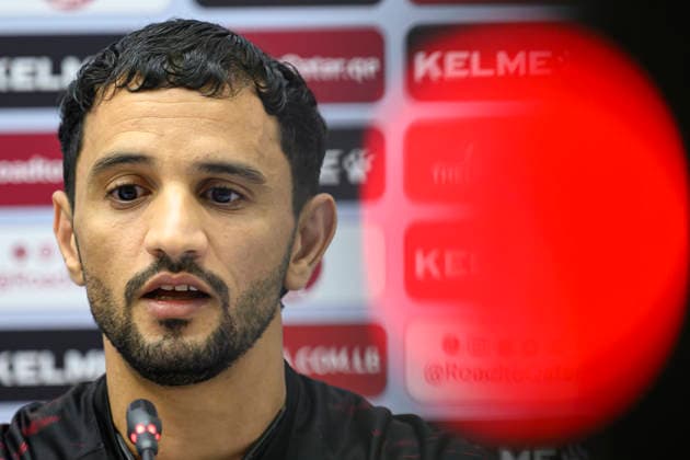 Yemen team press conference, PK, Pressekonferenz and Training Yemen national team, Nationalteam player Abdulwasea Al-Matari is attending a press conference ahead of the Asian Cup Saudi Arabia 2027 Qualifiers Group B match between Lebanon and Yemen at Grand Hamad Stadium in Doha, Qatar, on June 3, 2026. DOHA Qatar Copyright: xNOUSHADx