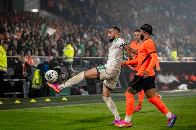ROTTERDAM Mohamed Amine Amoura of Algeria during the 2026 World Cup friendly match between the Netherlands and Algeria at Stadium De Kuip on June 3, 2026, in Rotterdam, the Netherlands Photo by Stefan Koops EYE4IMAGES DeFodi Images