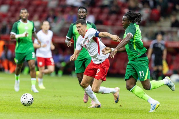 Friendly match: Poland vs Nigeria Robert Lewandowski, Calvin Bassey during Poland vs Nigeria friendly match in Warsaw, Poland, on June 3, 2026 Warsaw Poland  Copyright: xFotoxOlimpikx originalFilename:jastrzebowski-friendly260603_npvOd.jpg