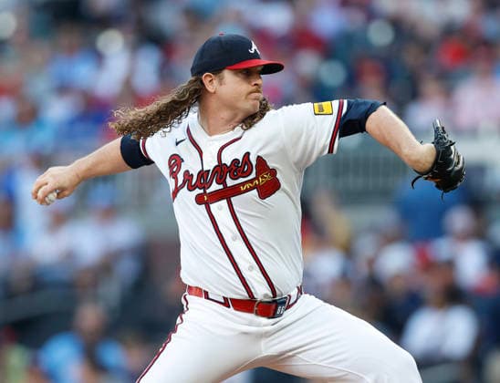 Pitcher Grant Holmes 66 of the the Atlanta Braves throws a pitch against the Toronto Blue Jays at Truist Park on Wednesday, June 3, 2026 in Atlanta, Georgia.  ATL20260603101 MikexZarrilli