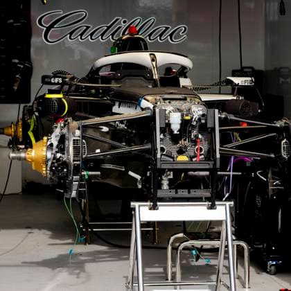MONACO The car of Formula 1 driver Valtteri Bottas or Cadillac Formula 1 Team in the pit box during the Formula 1 Monaco Grand Prix on the Monaco Street Circuit on June 4, 2026 in Monaco, Monaco Photo by DeFodi Images