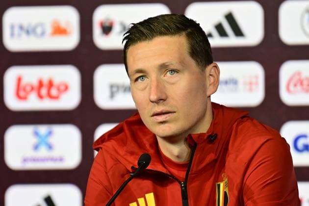 Belgian national football team - FIFA World Cup, WM, Weltmeisterschaft, Fussball 2026 - media activities 04 06 2026 TUBIZE, BELGIUM - JUNE 04 : Vanaken Hans midfielder of Club Brugge pictured during a press conference, PK, Pressekonferenz at the training grounds of the Royal Belgian Football Association ahead of the FIFA World Cup 2026 on June 4, 2026 in Tubize, Belgium, 04 06 2026 Tubize Belgium  Copyright: xJanxDexMeuleneirx