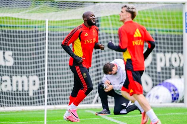 Belgian national football team - FIFA World Cup, WM, Weltmeisterschaft, Fussball 2026 - media activities 04 06 2026 TUBIZE, BELGIUM - JUNE 04 : Lukaku Romelu forward of Belgium pictured during a training session at the training grounds of the Royal Belgian Football Association ahead of the FIFA World Cup 2026 on June 4, 2026 in Tubize, Belgium, 04 06 2026 Tubize Belgium  Copyright: xJanxDexMeuleneirx