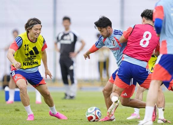 Football: Japan players train in Mexico Members of the Japan men s national football team practice on June 3, 2026, during their pre-World Cup camp in Monterrey, Mexico.  A14AA0005617666P